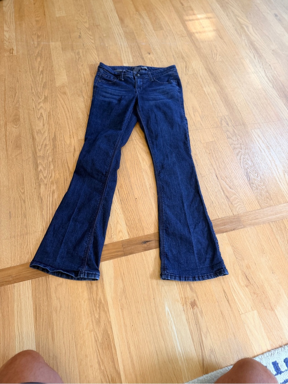 Women’s Size 10 "Source of Wisdom" Dark Indigo Flare Jeans GUC